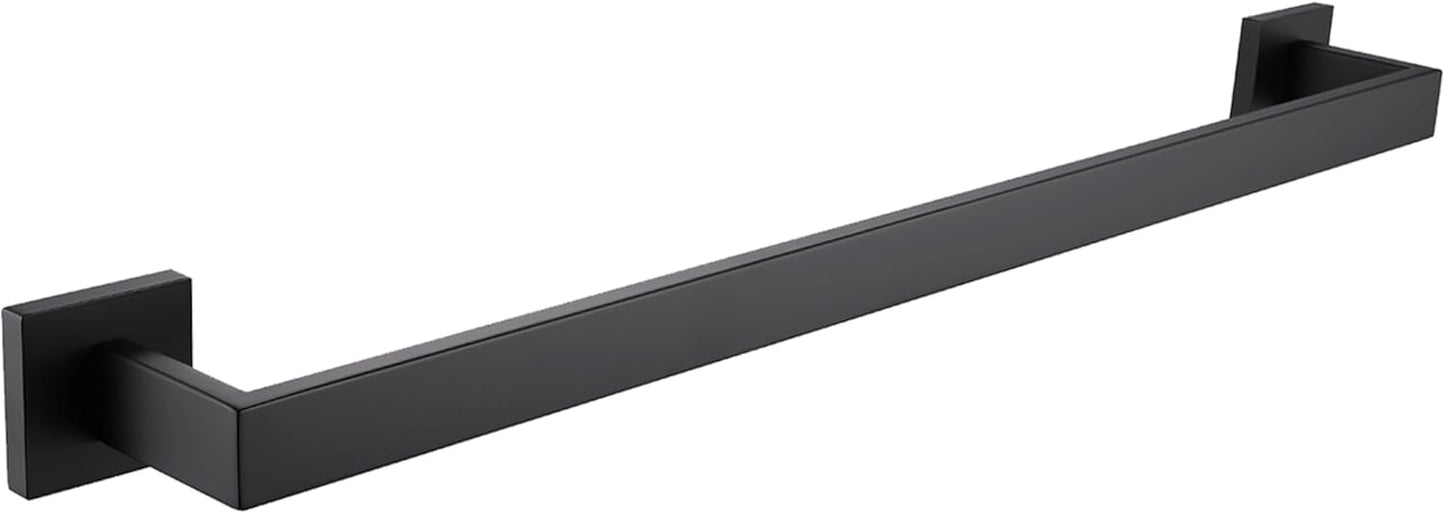 LANC 24 Inch Bath Towel Bar - Matte Black Stainless Steel Rack