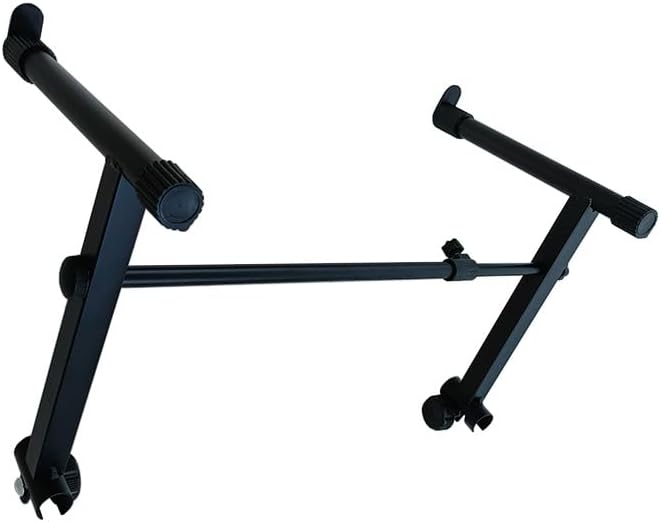 Adjustable 2-Tier Piano Stand - Black Metal