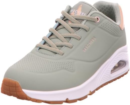 Skechers Womens Uno Shimmer Away Wedge Slip-on Fashion Sneakers