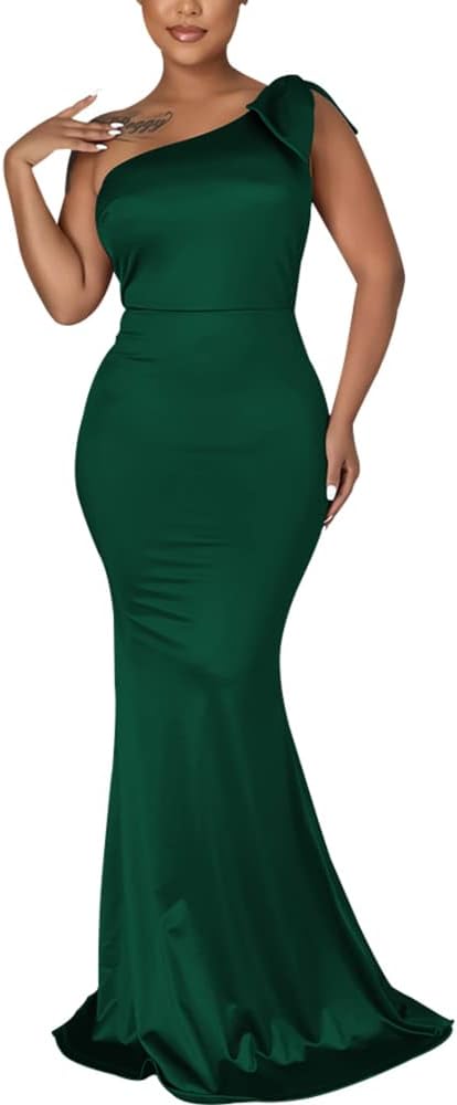 JTNFairy Women's Sexy Sleeveless One Shoulder Bodycon Dress