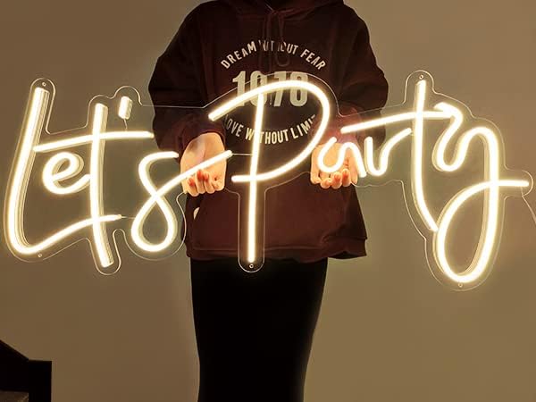 Divatla Super Large Neon Sign - Let's Party for Any Occasion