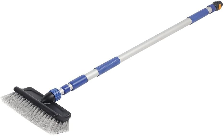 Camco Flow-Through Wash Brush with Telescoping Handle for Vehicles