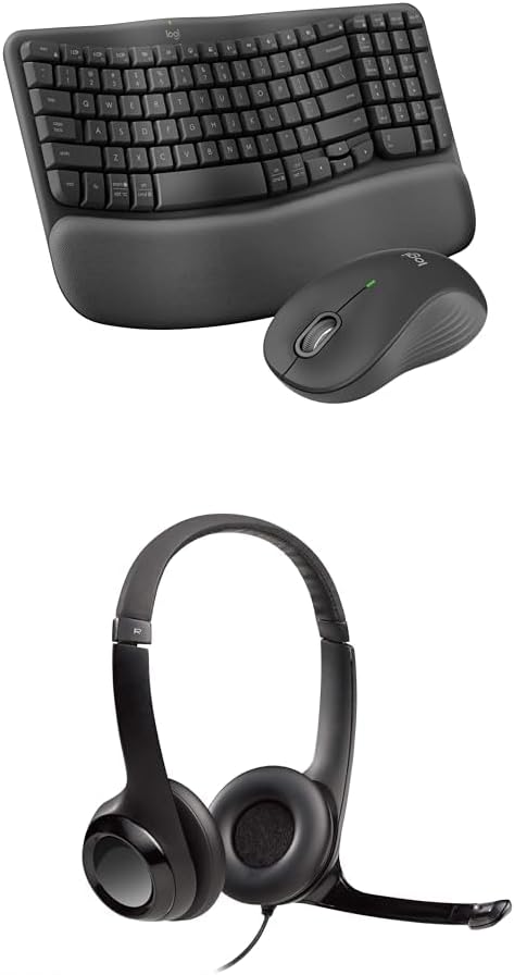 Logitech Ergonomic Keyboard + Headset Combo