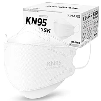 KIMARS KN95 Face Masks 100 Pack - Comfortable & Breathable