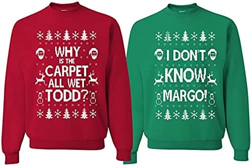 Why is The Carpet All Wet Couples Ugly Christmas Sweatshirt