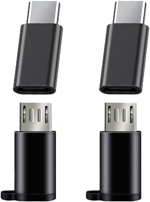 4 Pack USB C to Micro Adapter Set, Universal Compatibility