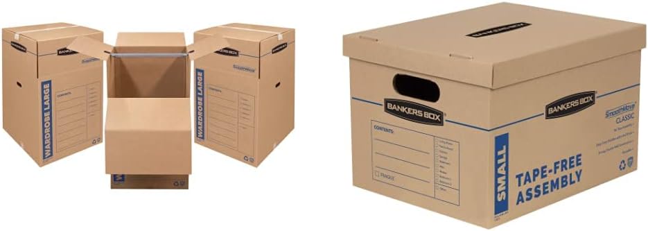 SmoothMove Wardrobe Moving Boxes for Easy Transport and Storage