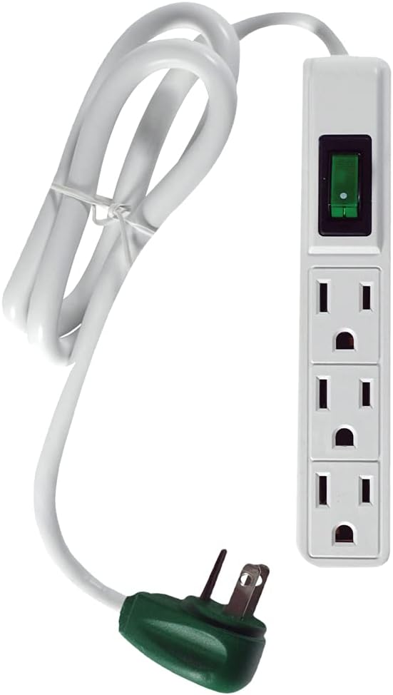 Compact 3-Outlet Power Strip - Ideal for Travel & Home
