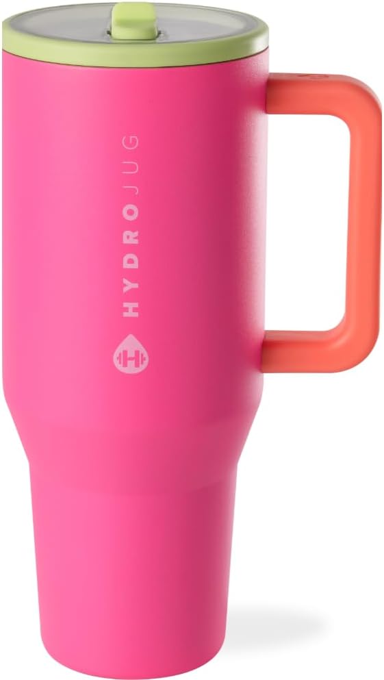 HydroJug Traveler 40 oz Water Bottle with Handle & Flip Straw