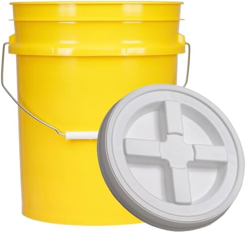 5 Gallon Food Grade Plastic Bucket with Air Tight Lid for Storage