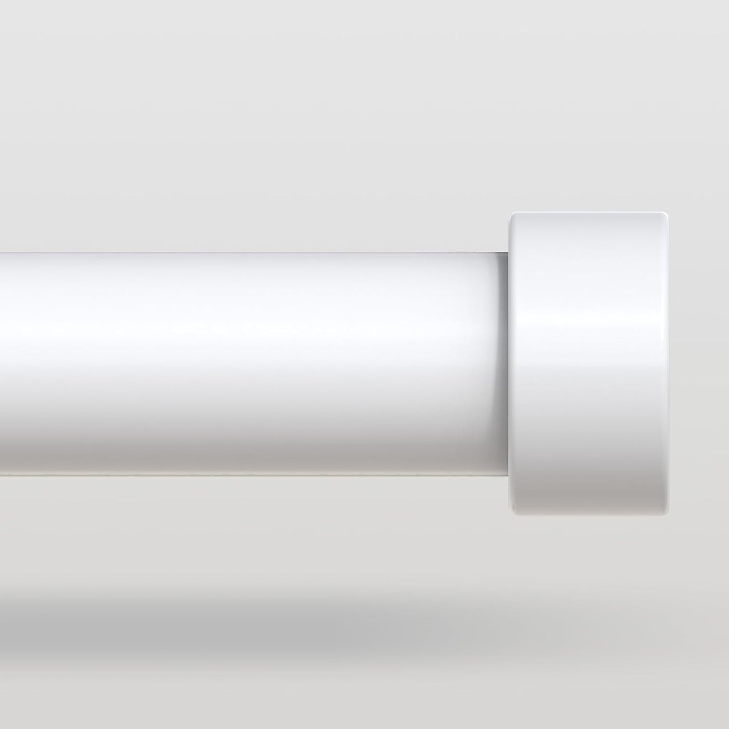 Heavy Duty White Curtain Rods 72 to 144 Inch with Modern Finials