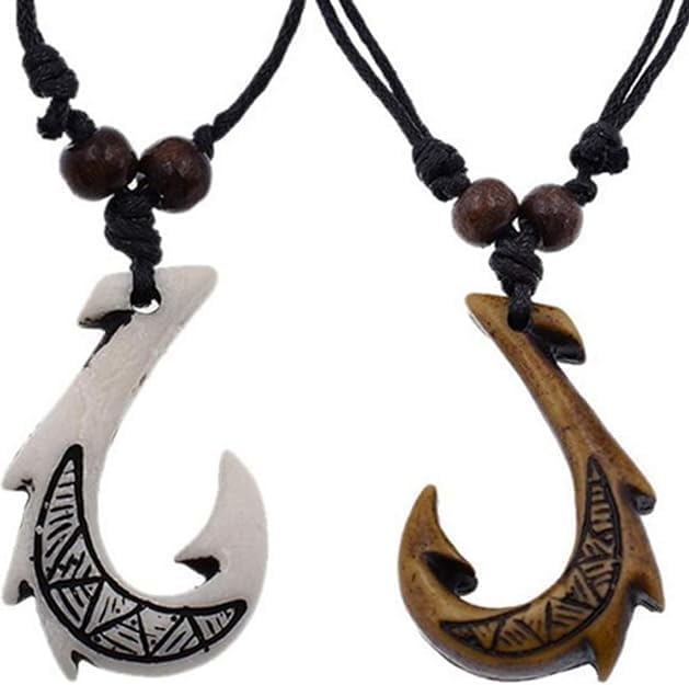 Hawaiian Fish Hook Necklace Set - Authentic Artware