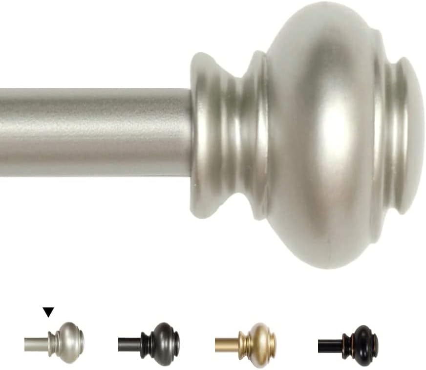 H.VERSAILTEX Adjustable Curtain Rod Set for Windows 66 to 120 in