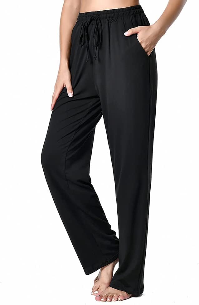 Comfy Wide Leg Yoga Pants with Pockets for Women