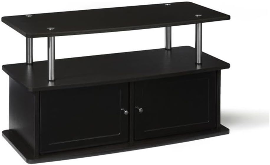 Esspresso TV Stand: 2 Cabinets, Shelf - Convenience Concepts