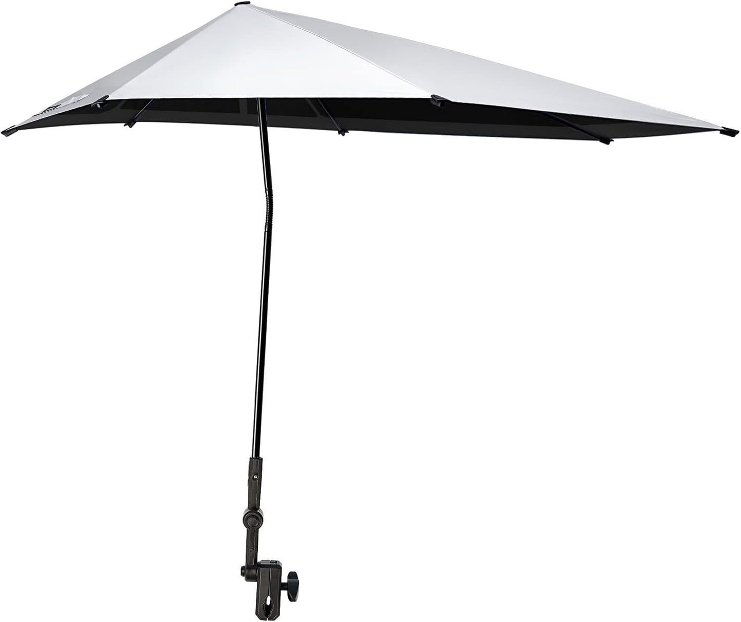 Prospo Adjustable Beach Umbrella with Universal Clamp for Sun
