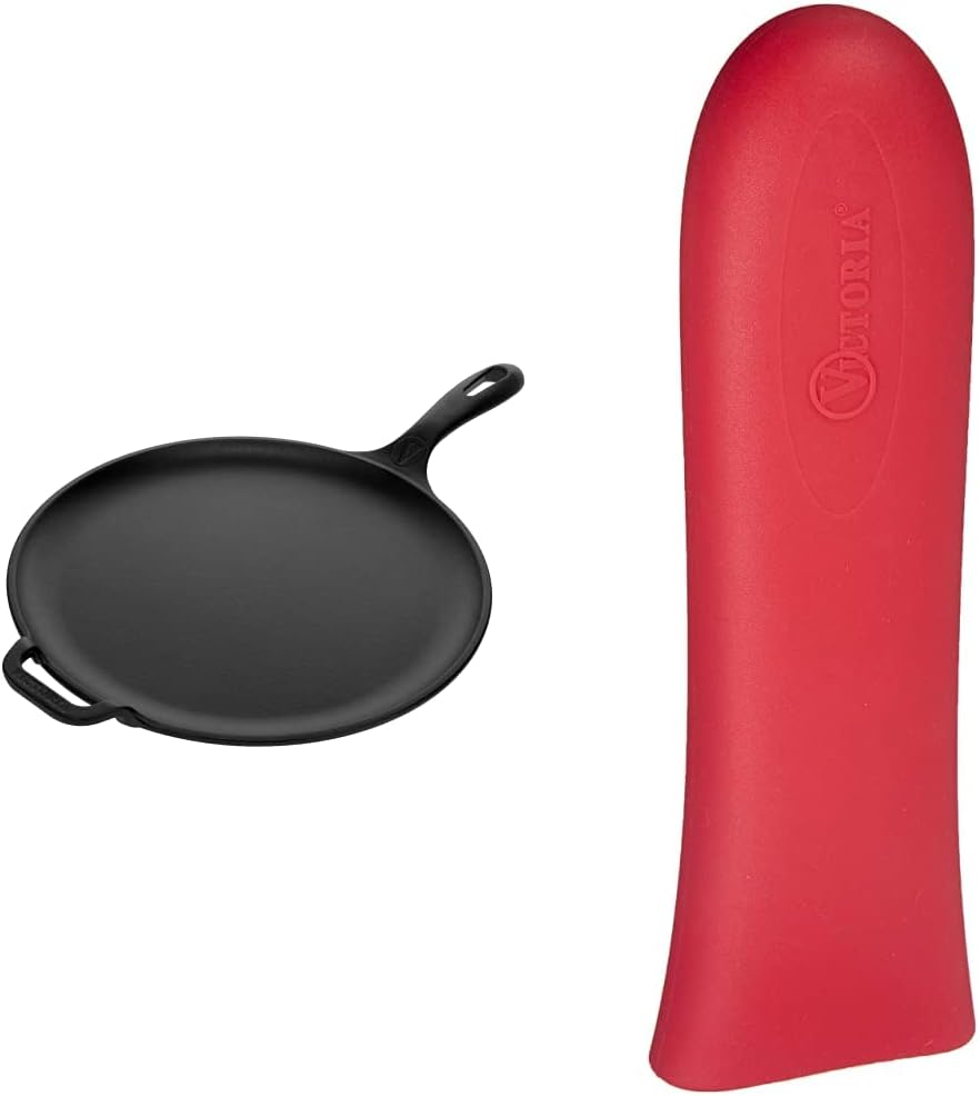 Victoria 12-Inch Cast Iron Comal Pizza Pan for Perfect Pizzas