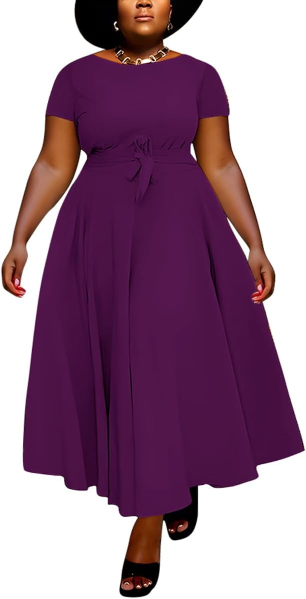 BFFBABY Plus Size A Line Long Dress for Women Summer Style