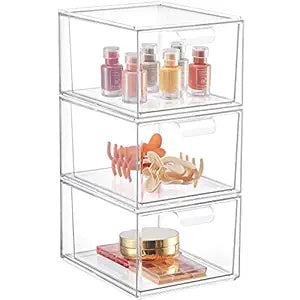 Syntus Stackable Makeup Organizer Drawers for Versatile Storage