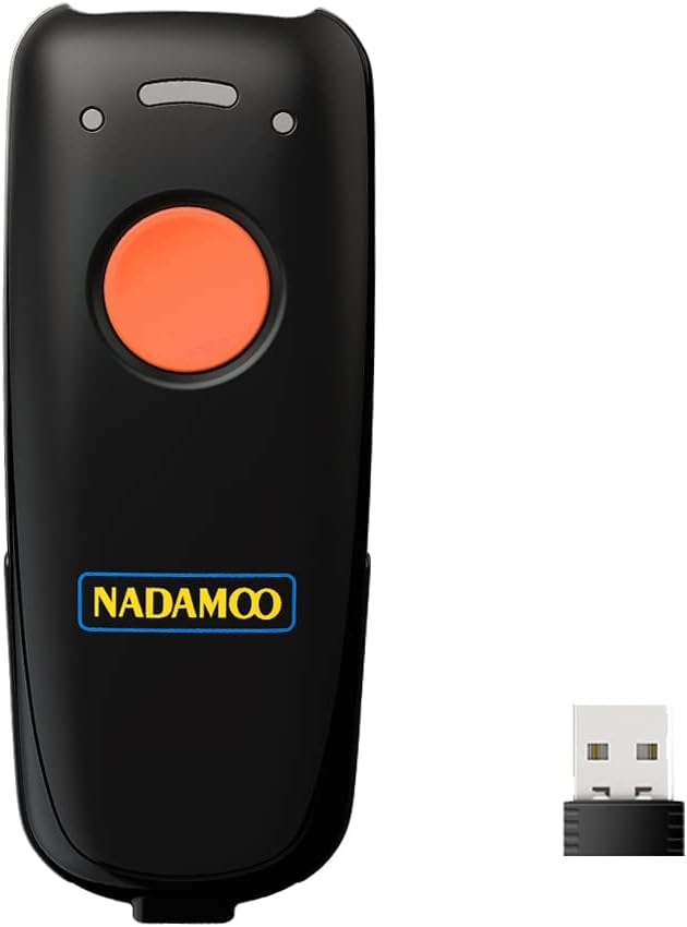 NADAMOO Wireless Barcode Scanner with Bluetooth & 3-in-1 Design