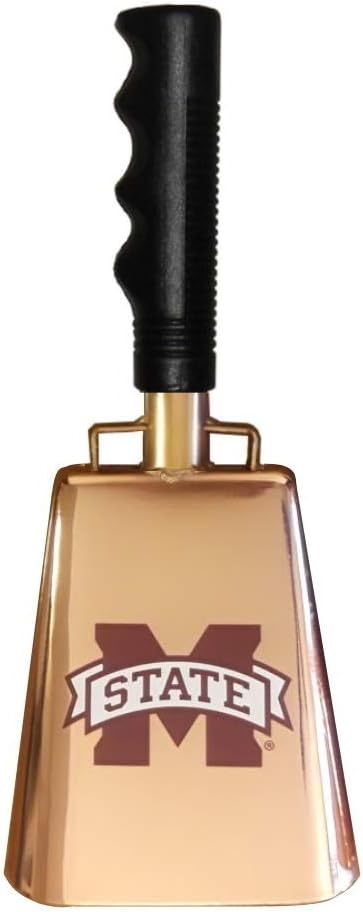 Copper Plated Mississippi State Cowbell with M-State Logo