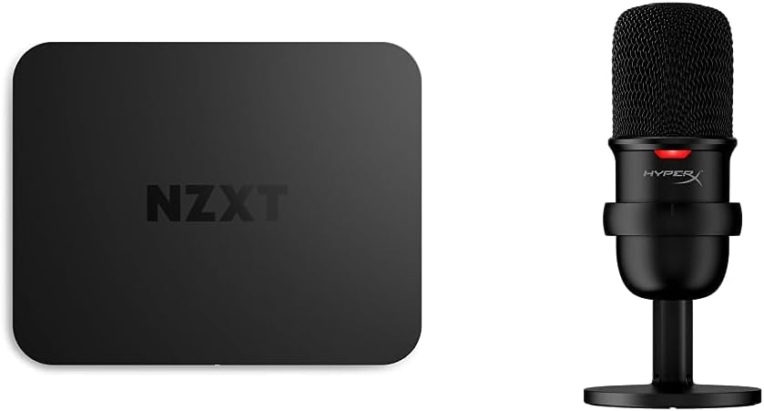 NZXT Signal HD60 Capture Card and HyperX SoloCast Microphone Bundle