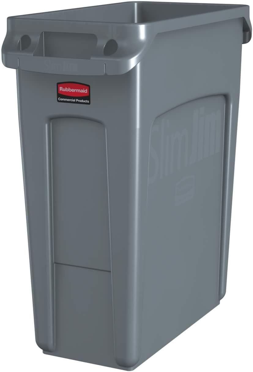 Rubbermaid Commercial Products Slim Jim 16 GAL Trash Can for Any Space