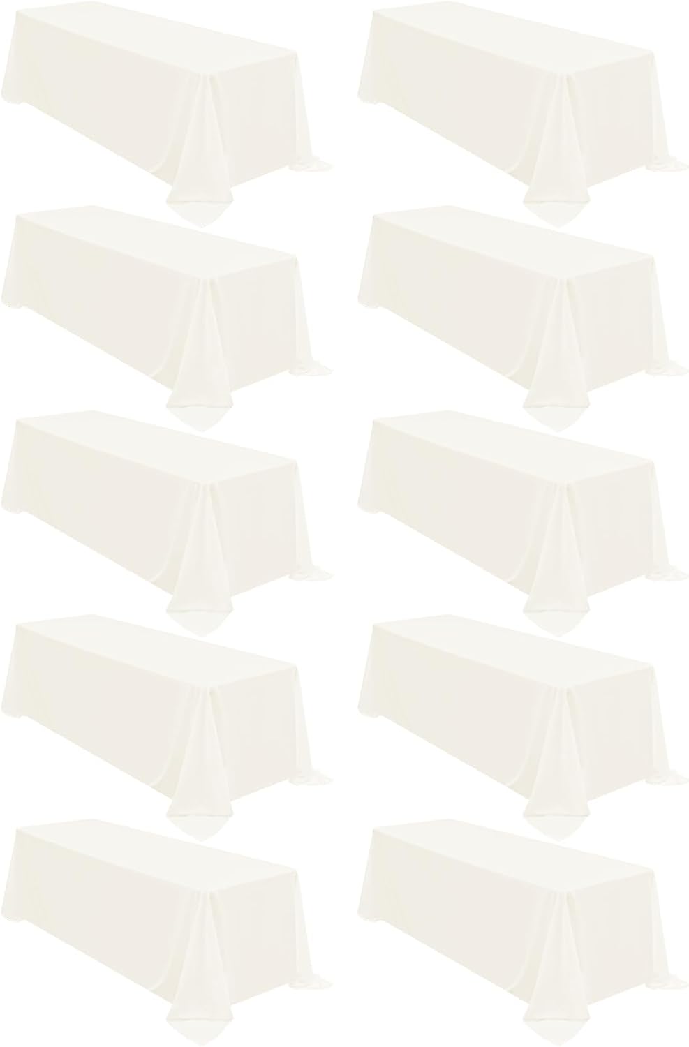 Ivory Tablecloth 90 x 156 Inch for Elegant Events and Parties