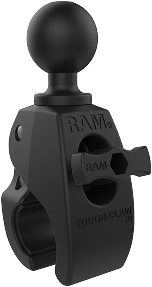 RAM Mounts Tough-Claw Medium Clamp Ball Base for Rails 1in to 1.6