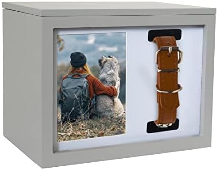 Urn and Keepsake Box Memorial for Dogs and Cats - Grey