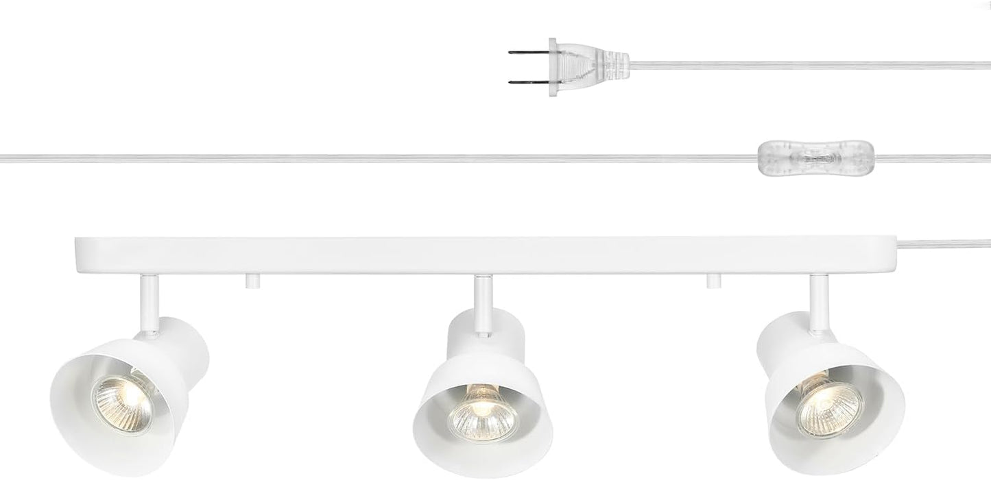 GLOBE Electric 22in 3-Light Plug-in Track Lighting for Modern Spaces