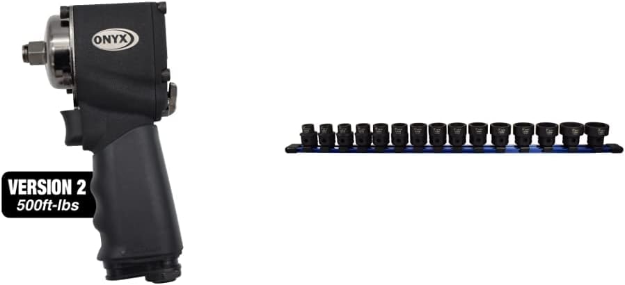 Astro Pneumatic Tool 1822 ONYX Nano Impact Wrench & Sockets