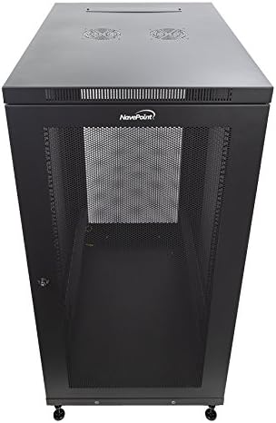 NavePoint 24U Network Cabinet with Wheels for IT Equipment