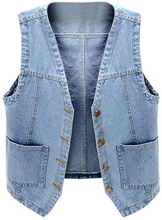 Ladyful Women's Sleeveless Denim Vest for Casual Style Lovers