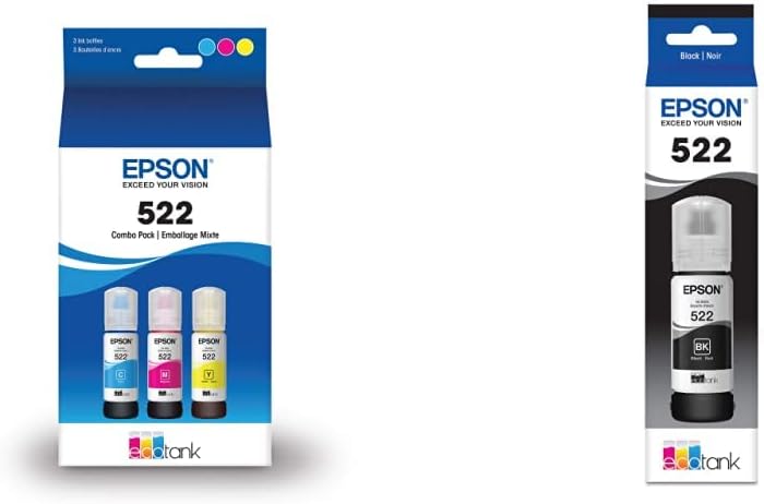 EPSON T522 EcoTank Printer Ink Bottles for High-Capacity Printing