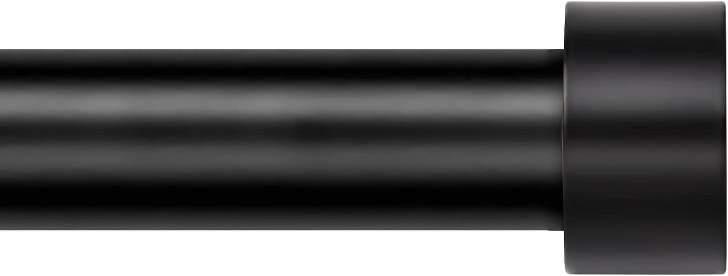 Adjustable Heavy Duty Black Curtain Rod Set | Outdoor Modern Design