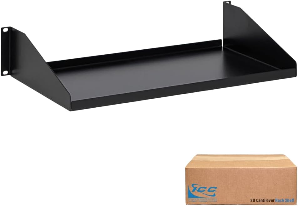 Heavy-Duty 2U Cantilever Rack Shelf for Network Equipment Racks