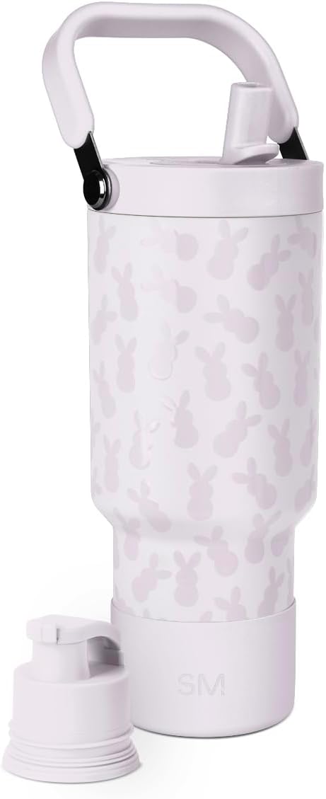 30oz Flip Straw Tumbler with Handle for Gym Sports Outdoors