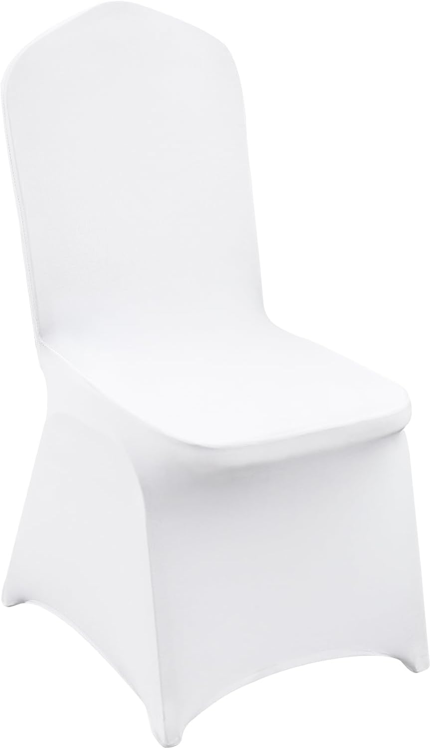 VEVOR 100 Pcs White Chair Covers for Weddings and Events