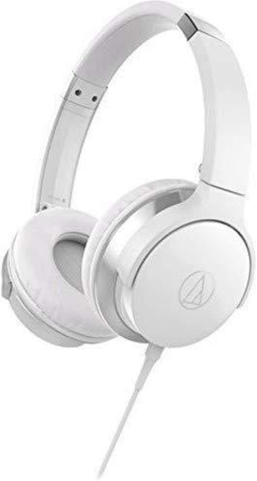 Audio-Technica ATH-AR3iSWH On-Ear Headphones with Mic & Control