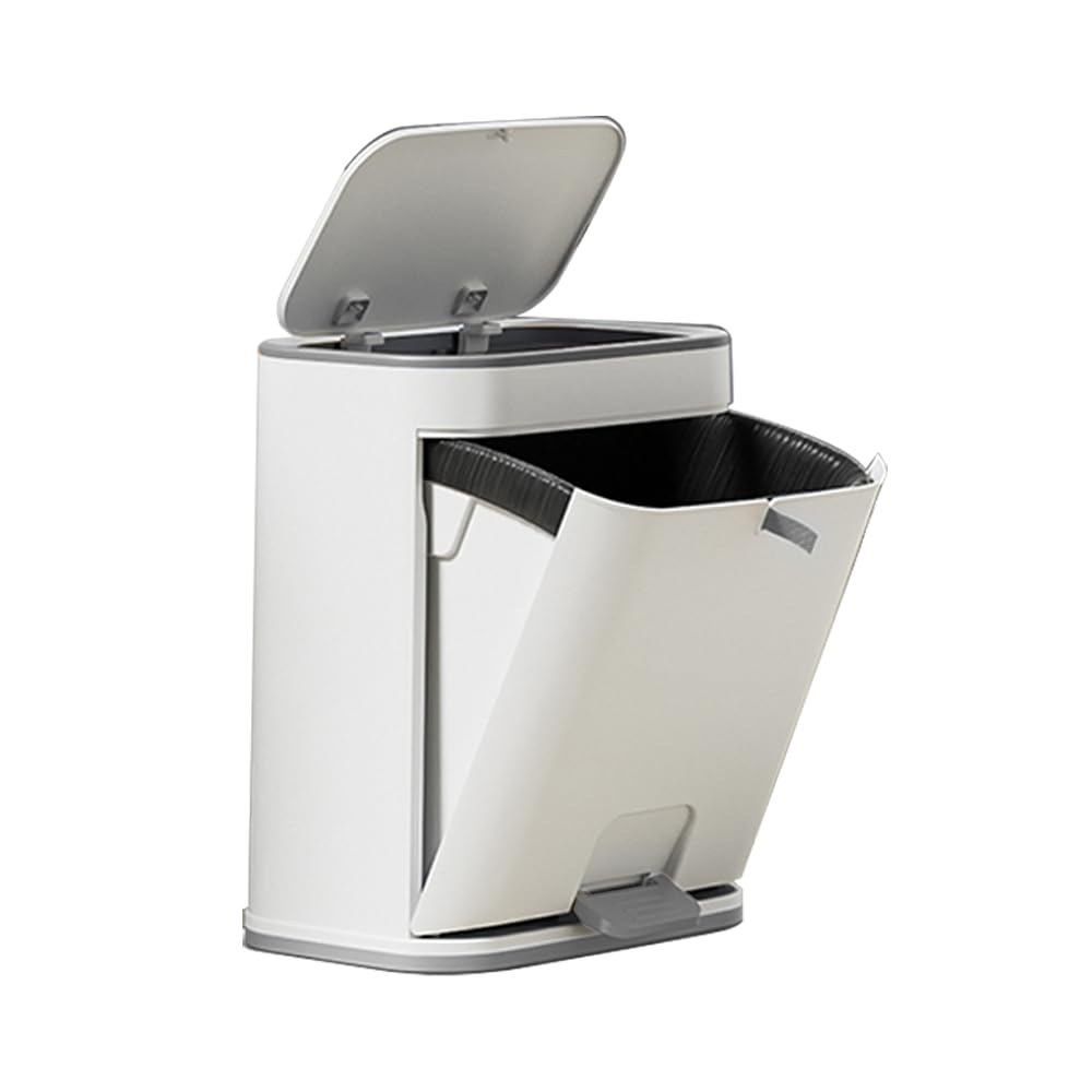 Bathroom Trash Can with Lid - 3 Gallon Garbage Bin for Home