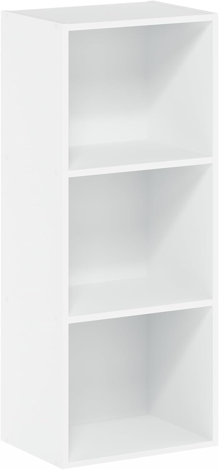 Furinno 3-Tier White Bookcase: Stylish Storage!