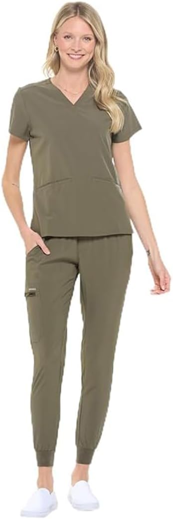 DAGACCI Medical Uniform Jogger Scrubs for Women and Men Set