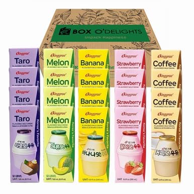 20 Binggrae Milk Assortment Pack with Taro, Melon, and More