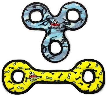 TUFFY Junior 3 Way Tug Dog Toy - Durable & Interactive Play