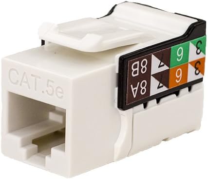 CAT5E RJ45 Keystone Jack - V-Max Series - 50 Pack for Networking