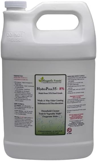 HydroProx35 - 8% Pure Food Grade Hydrogen Peroxide for Safety