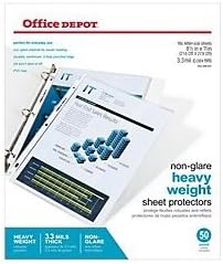 Non-Glare Heavyweight Sheet Protectors 50-Pack
