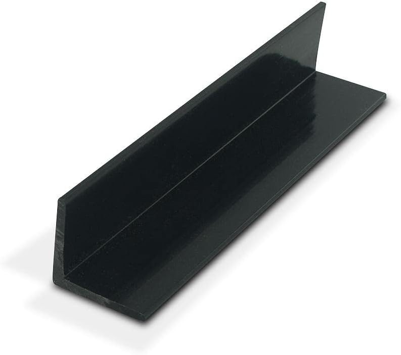 Black Rigid Plastic Extruded 90 Degree Angle for Furniture Use