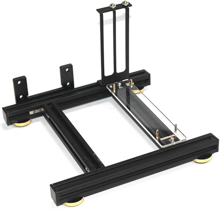 Enhance Gaming Setup with GPU+PSU Holder - Black Alloy